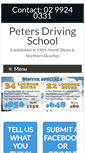 Mobile Screenshot of petersdrivingschool.com.au